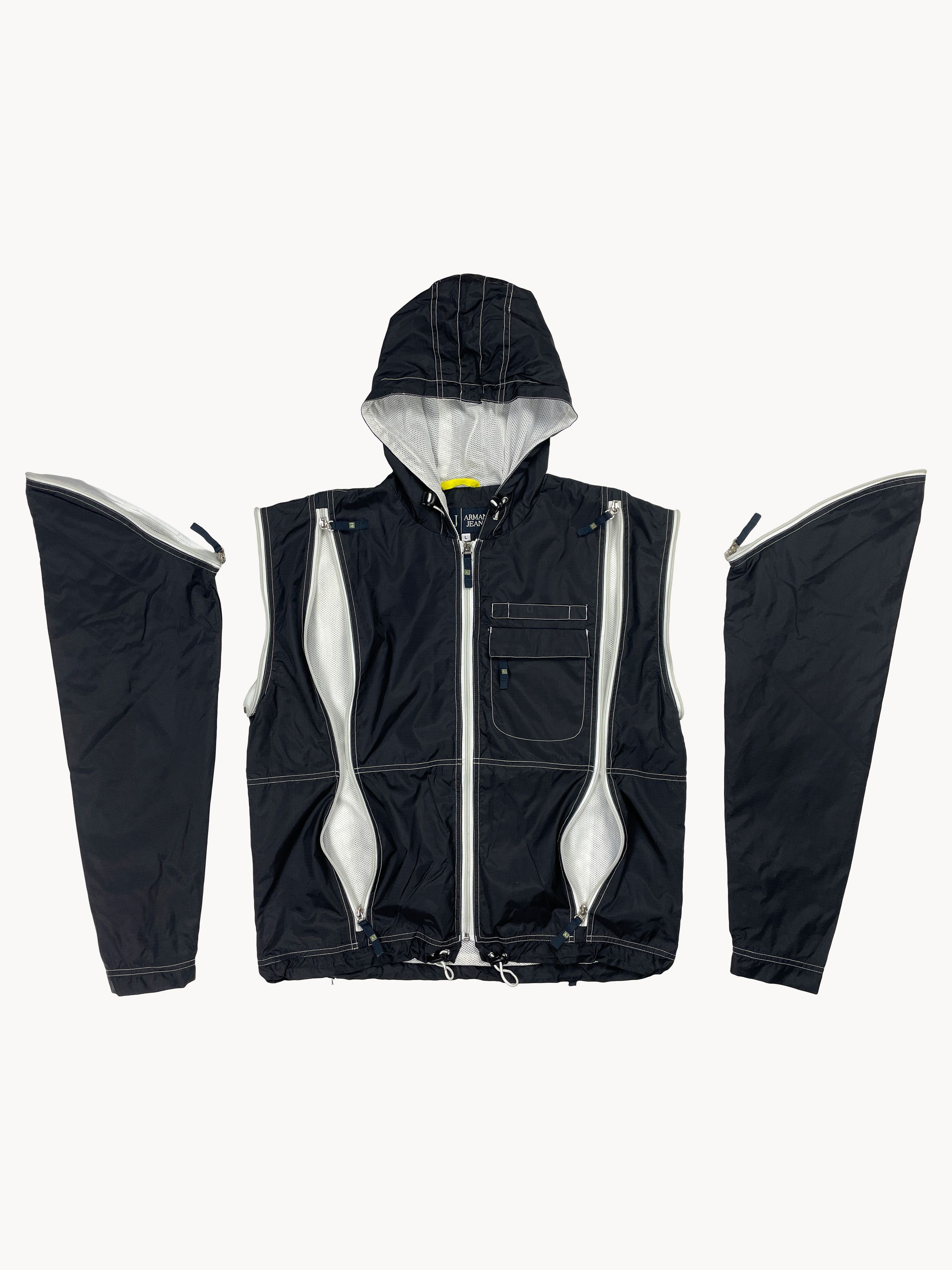 Emporio Armani Vintage 90s Armani Technical Sport Modular Multi Zip Jacket Size US L / EU 52-54 / 3 - 1 Thumbnail