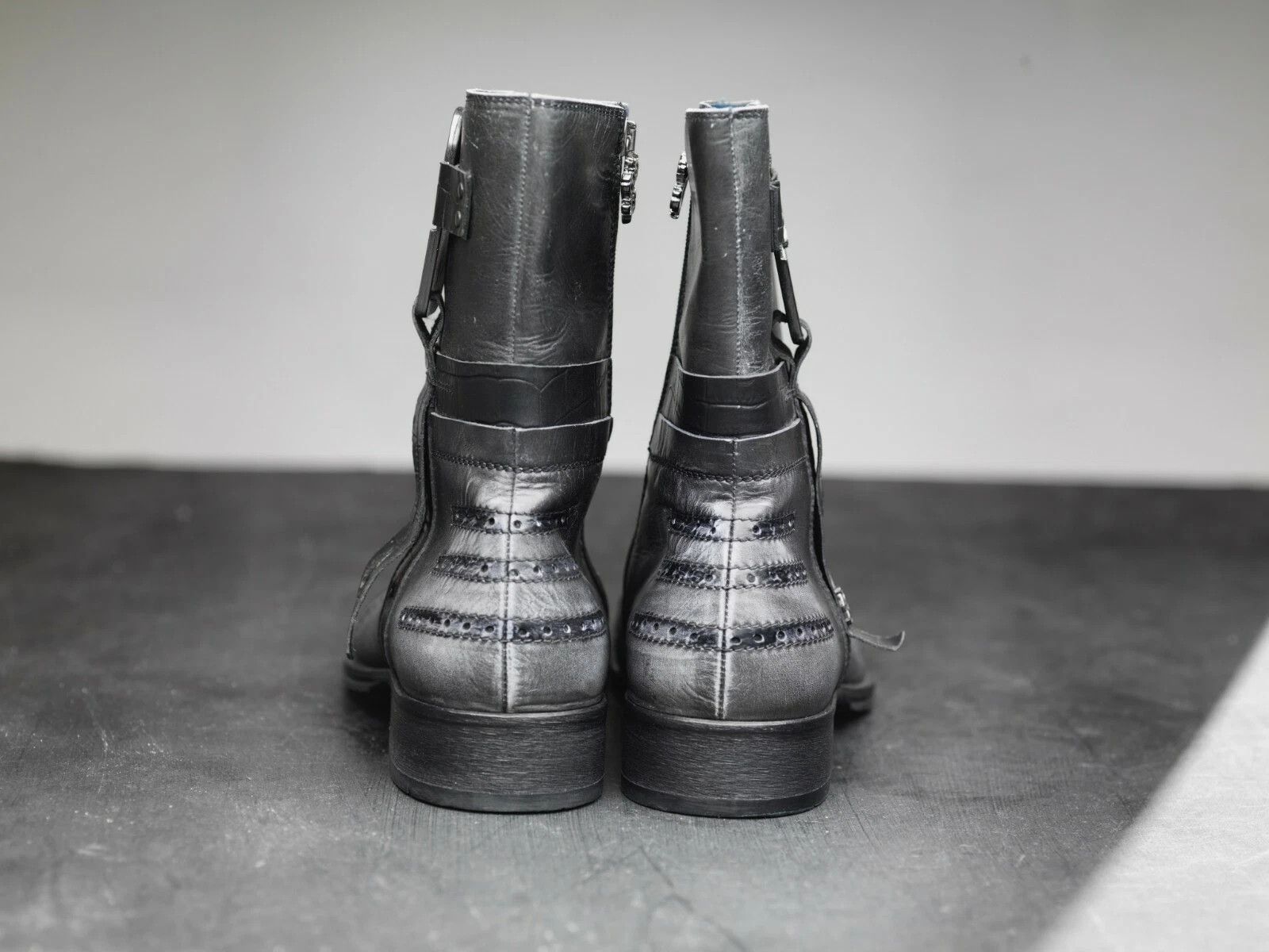 Mark Nason NEW! Mark Nason LELAND Dragon Rock Boots Distressed Gray Size US 8.5 / EU 41-42 - 6 Thumbnail