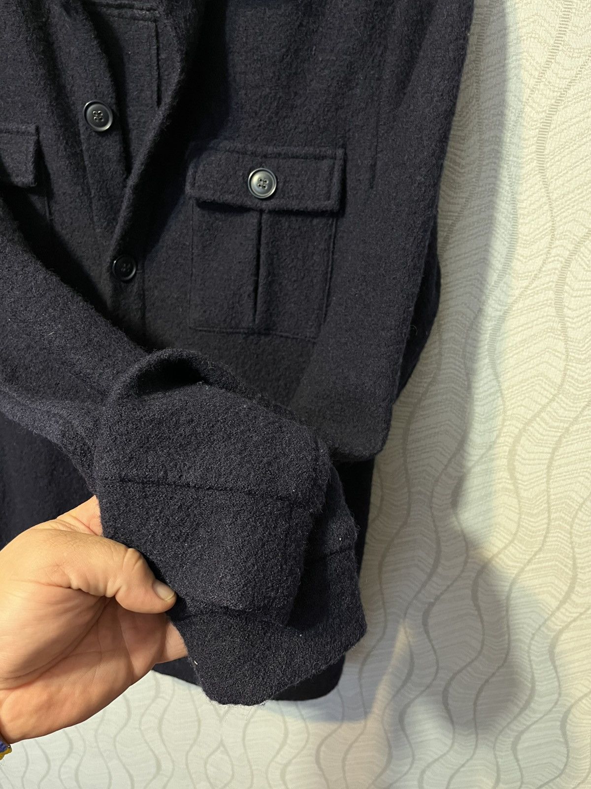 Designer × Hardy Amies Hardy Amies Men’s Dark Navy Wool Overshoot Size M Size US M / EU 48-50 / 2 - 7 Thumbnail