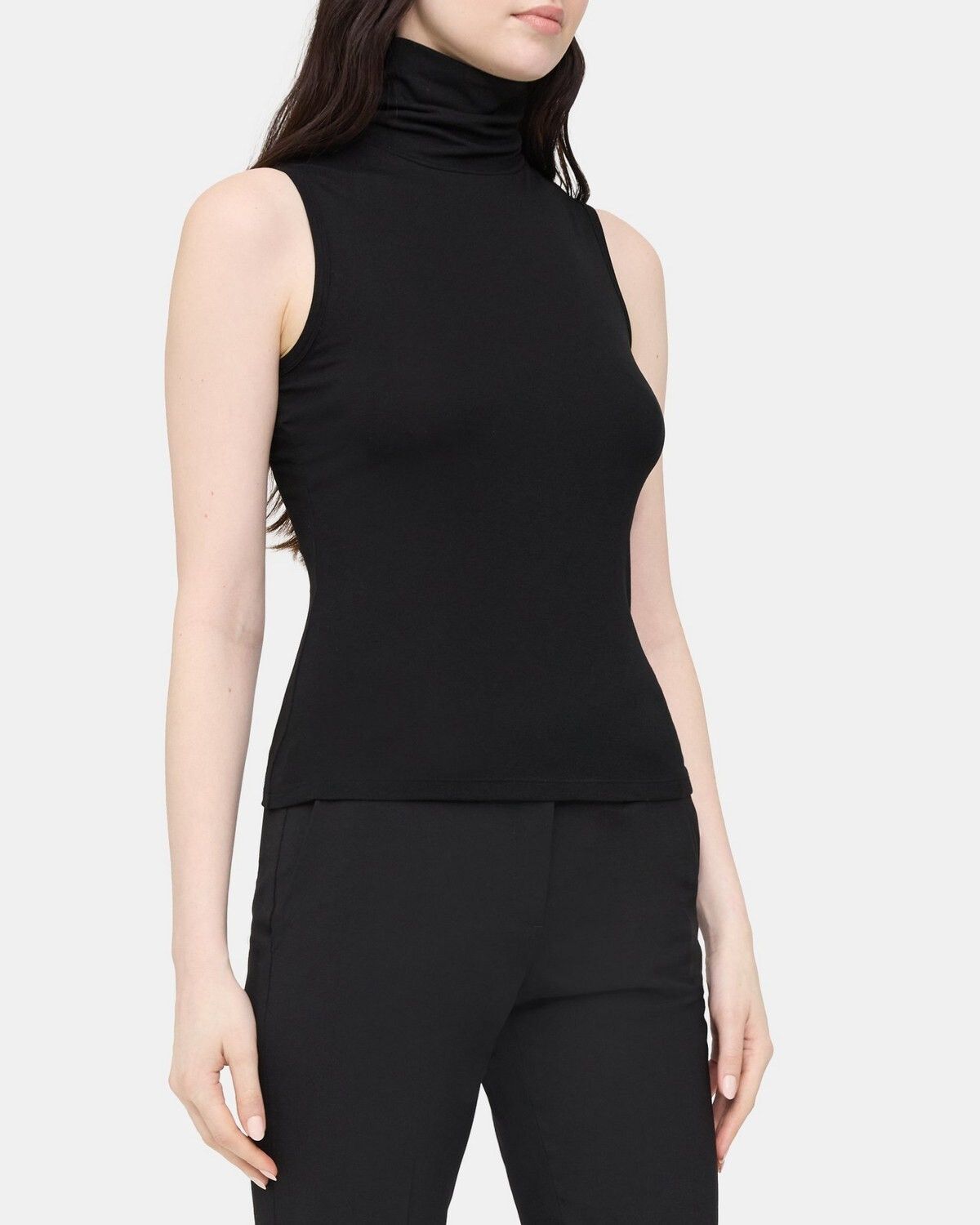 Theory Theory Wendel Rib Viscose Blend Turtle Neck Sleeveless Top Size S / US 4 / IT 40 - 1 Thumbnail