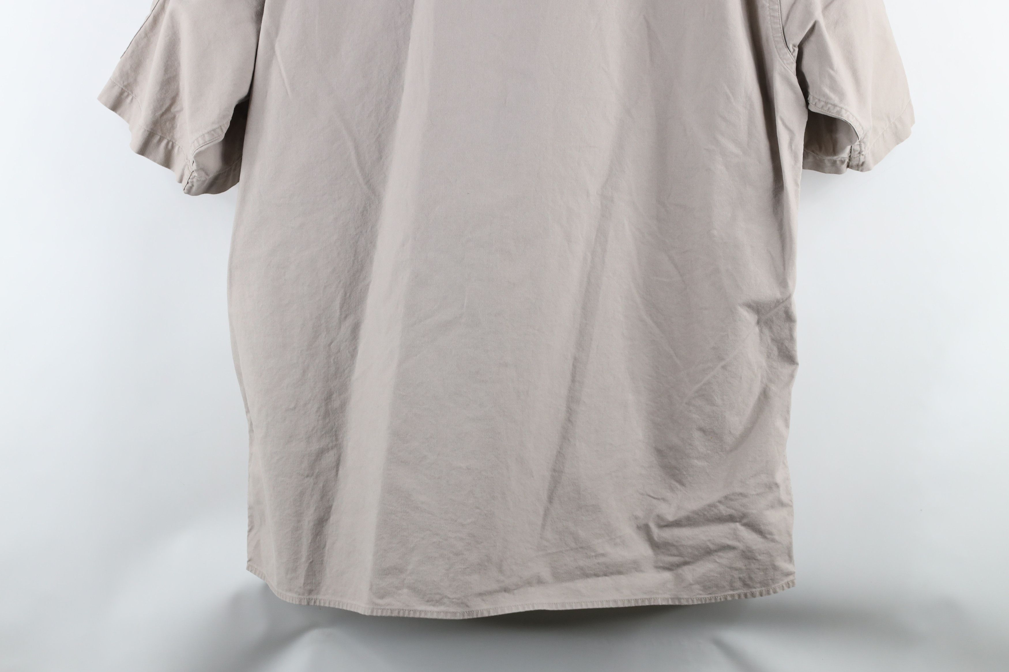 Cabelas × Vintage Vintage Cabelas Short Sleeve Safari Bush Button Shirt Beige Size US L / EU 52-54 / 3 - 11 Thumbnail