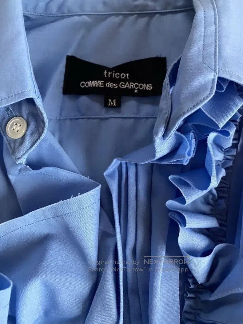 Comme des Garcons Comme Des Garcons Blue Folded Flower Shirt Size M / US 6-8 / IT 42-44 - 5 Thumbnail