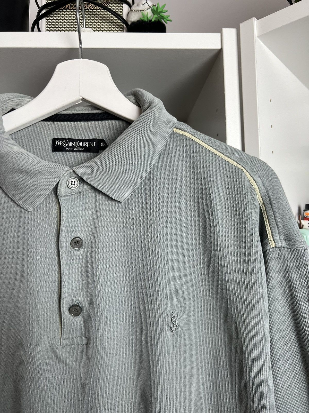 Designer × Vintage × Yves Saint Laurent Vintage 90s Yves Saint Laurent polo sweatshirt XXL designer Size US XXL / EU 58 / 5 - 4 Thumbnail