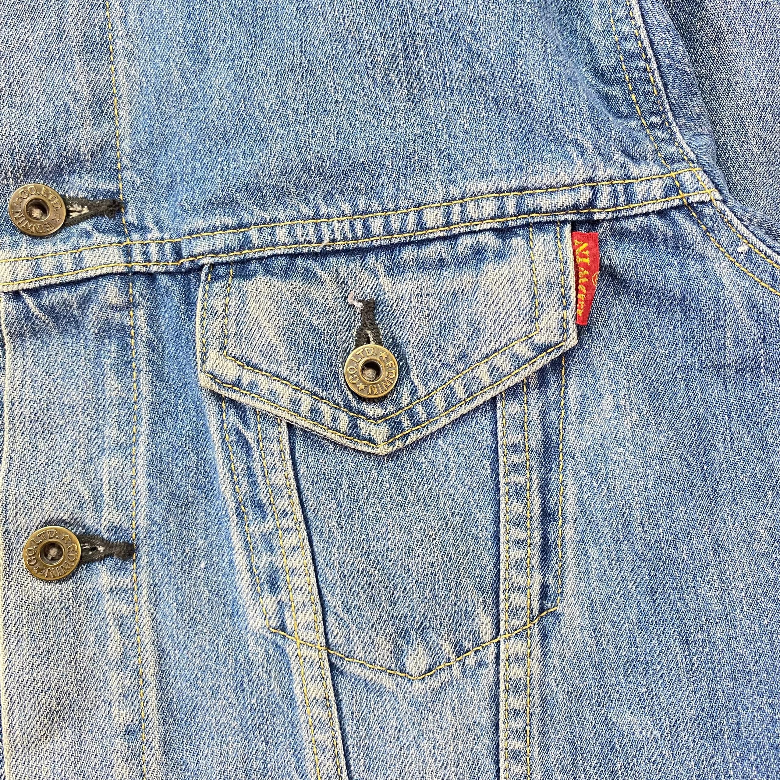 Edwin Vintage Edwin Trucker Denim Jacket Size US L / EU 52-54 / 3 - 5 Thumbnail