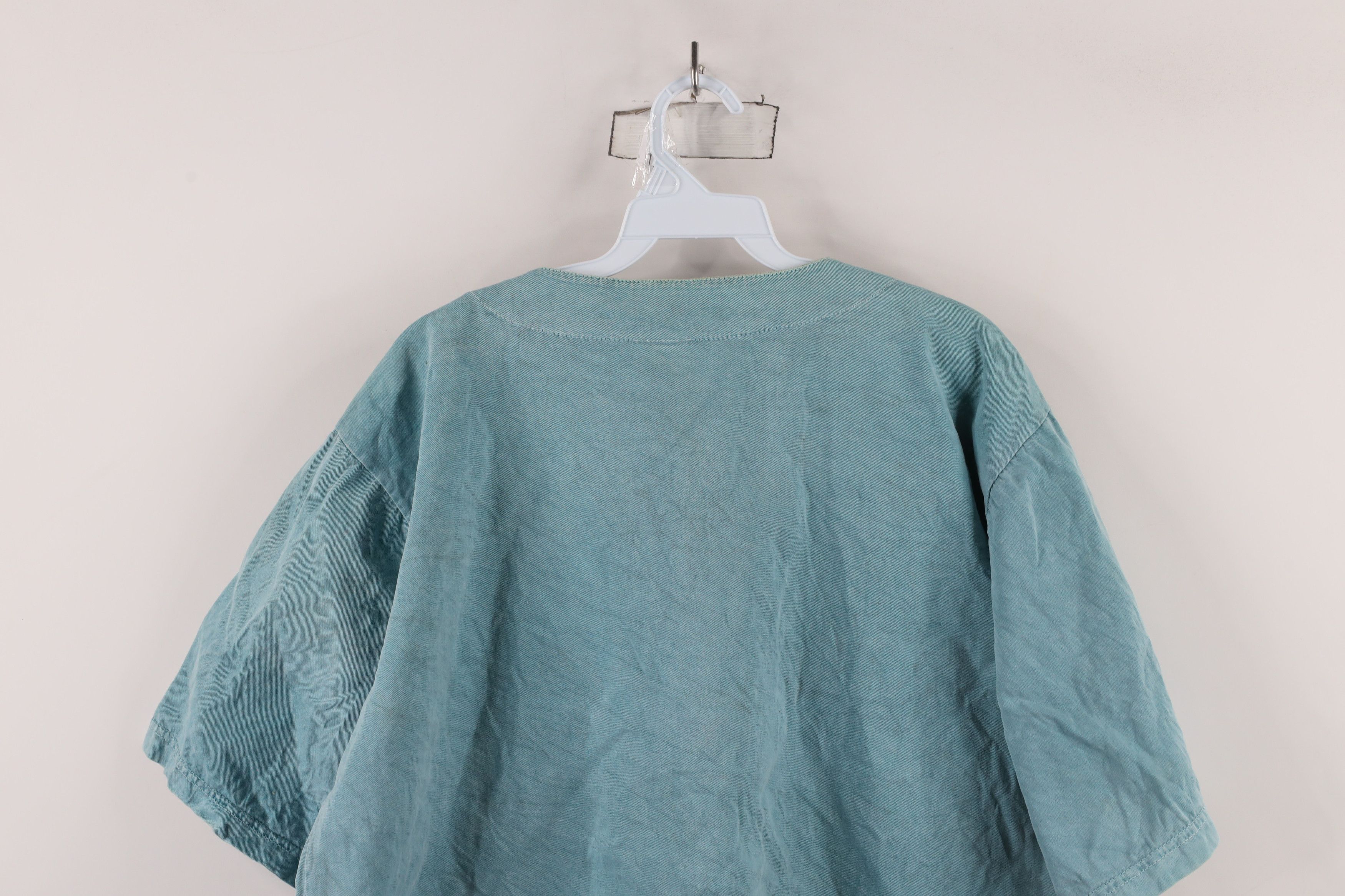 Vintage Vintage 50s 60s Streetwear Blank Rayon Baseball Jersey Teal Size US XL / EU 56 / 4 - 12 Thumbnail