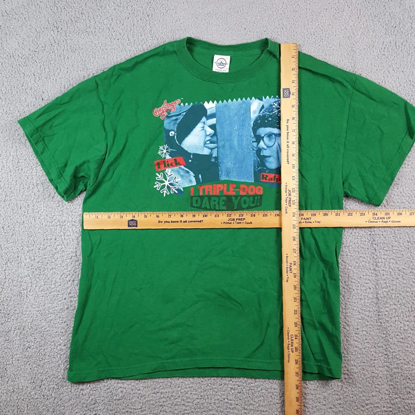 Delta VINTAGE Delta Men's T-Shirt Short Sleeve Crew Neck Green 90s Christmas Funny Retro Movie Xmas Size US L / EU 52-54 / 3 - 5 Thumbnail