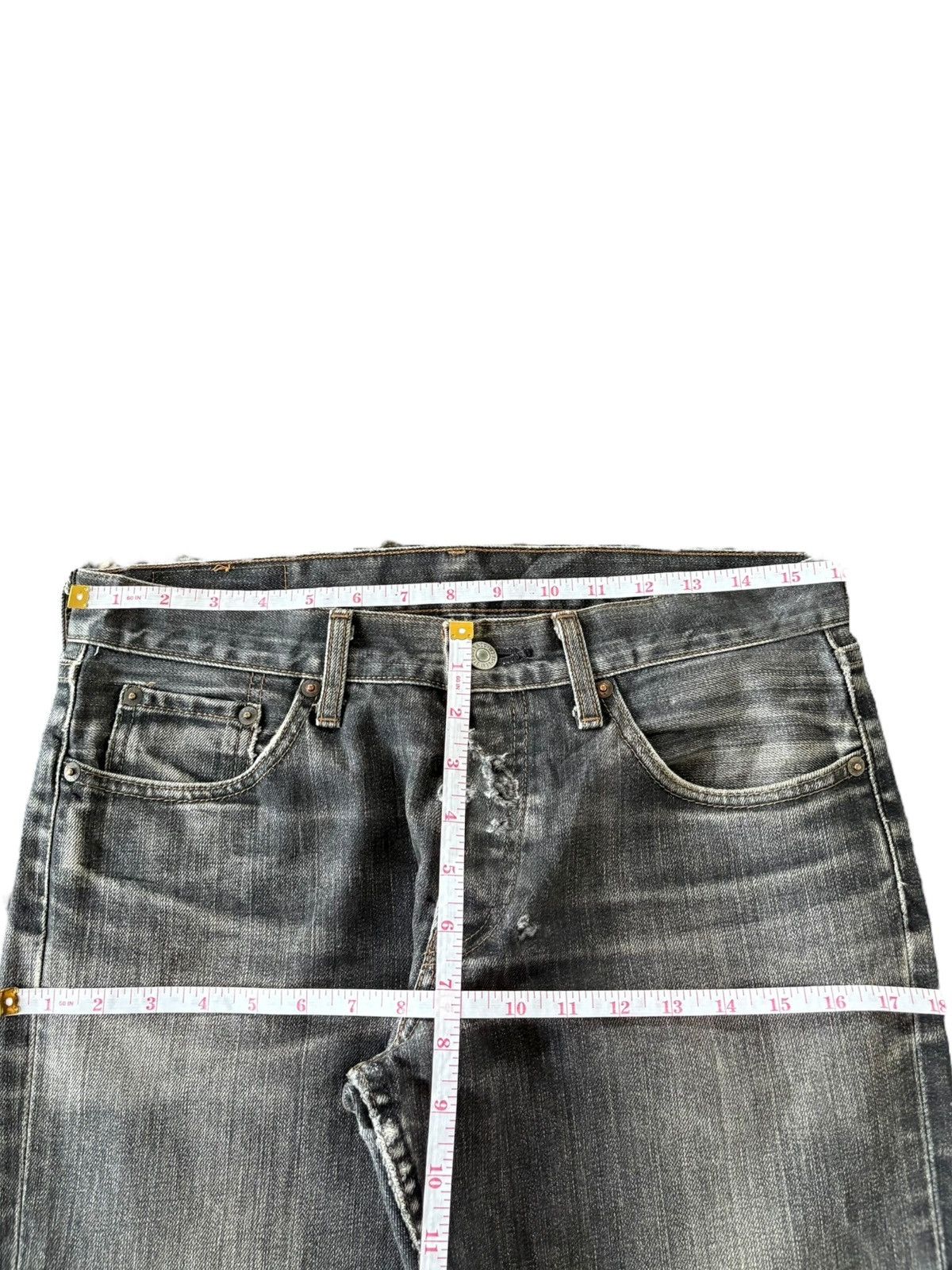 Levi's Vintage 90s Levis 522 Faded Wash Distress Loose Jeans Size US 32 / EU 48 - 7 Thumbnail