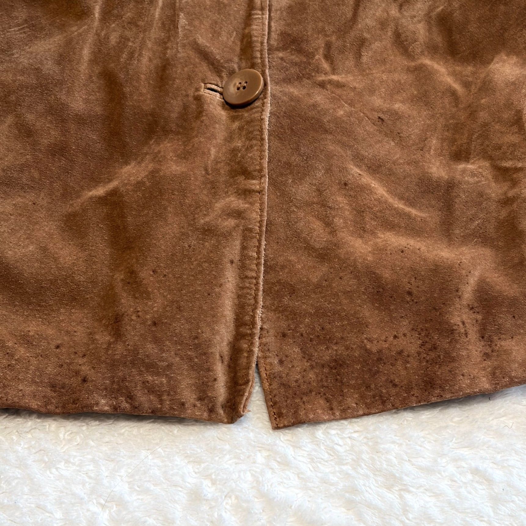 Vintage VINTAGE Bernardo Jacket Womens L Brown Suede Leather Button Front 90s Classic Size L / US 10 / IT 46 - 7 Thumbnail