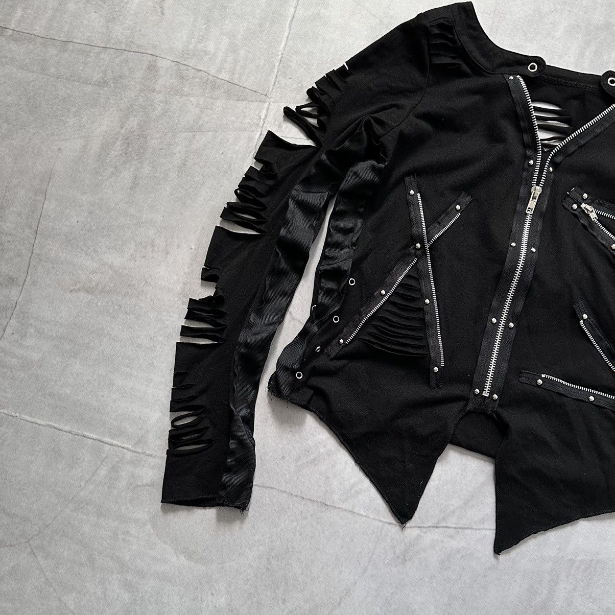 Hysteric Glamour 00s Punk Zipper Rick Owens Vibe Long Sleeve T-Shirt Size M / US 6-8 / IT 42-44 - 3 Thumbnail