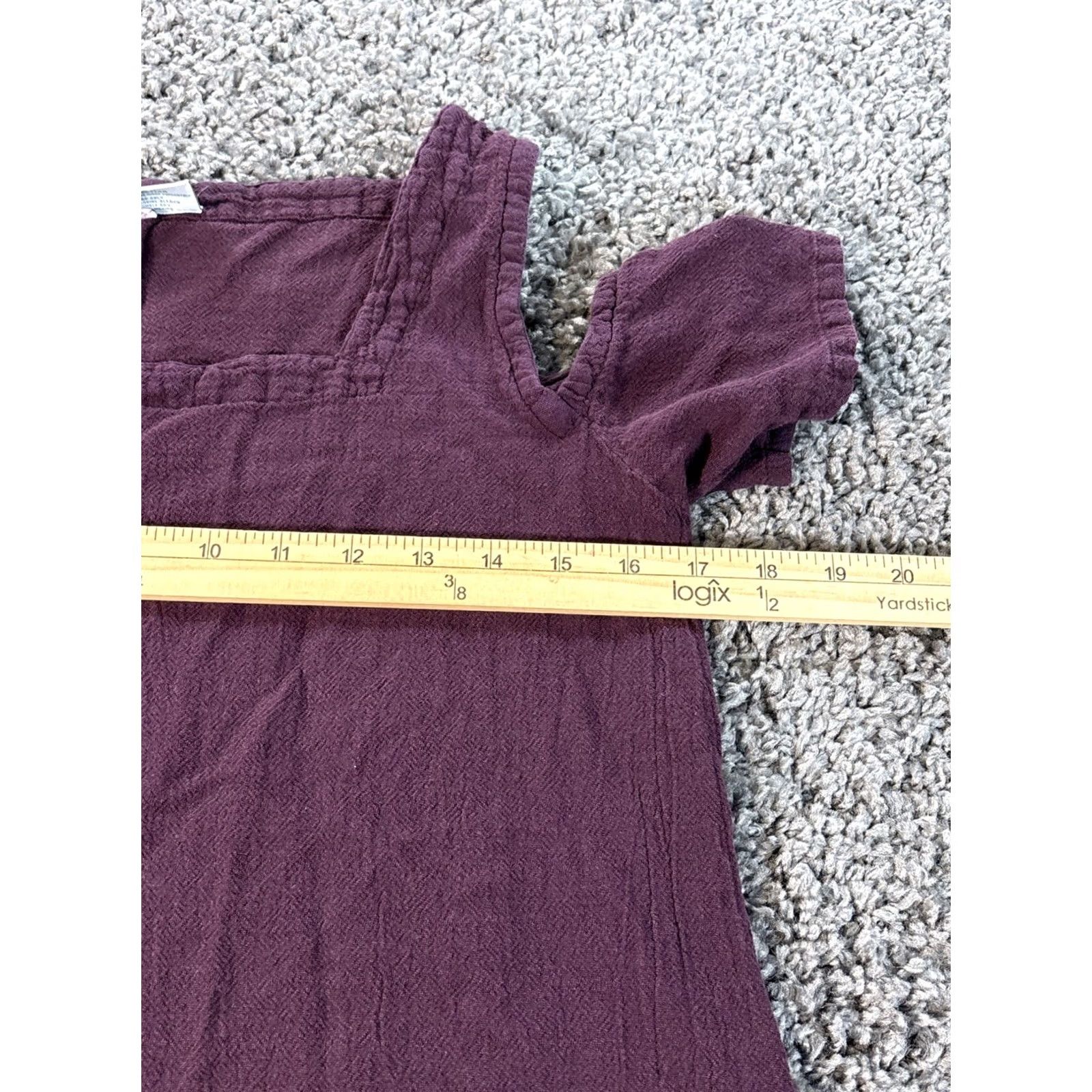 Vintage Oh My Gauze! Tank Women's Sleeveless Square Neck Purple 100% Cotton Lightweight Breathable Casual Bohemian Beach Lagenlook Size 1 Size XS / US 0-2 / IT 36-38 - 3 Thumbnail