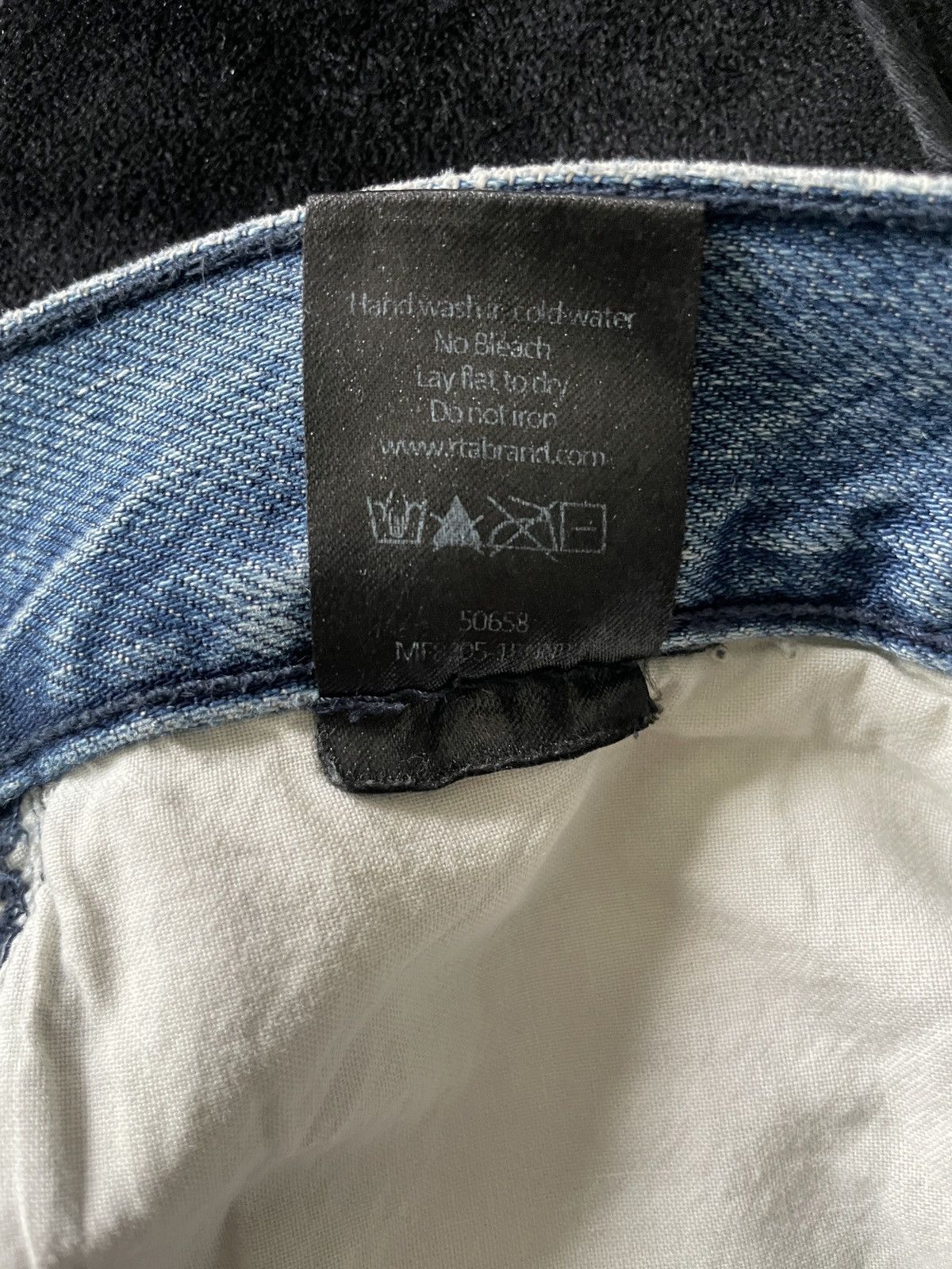 Rta RtA 34W Blue Jeans 3M reflective knee rip racing stripe Size US 34 / EU 50 - 8 Thumbnail
