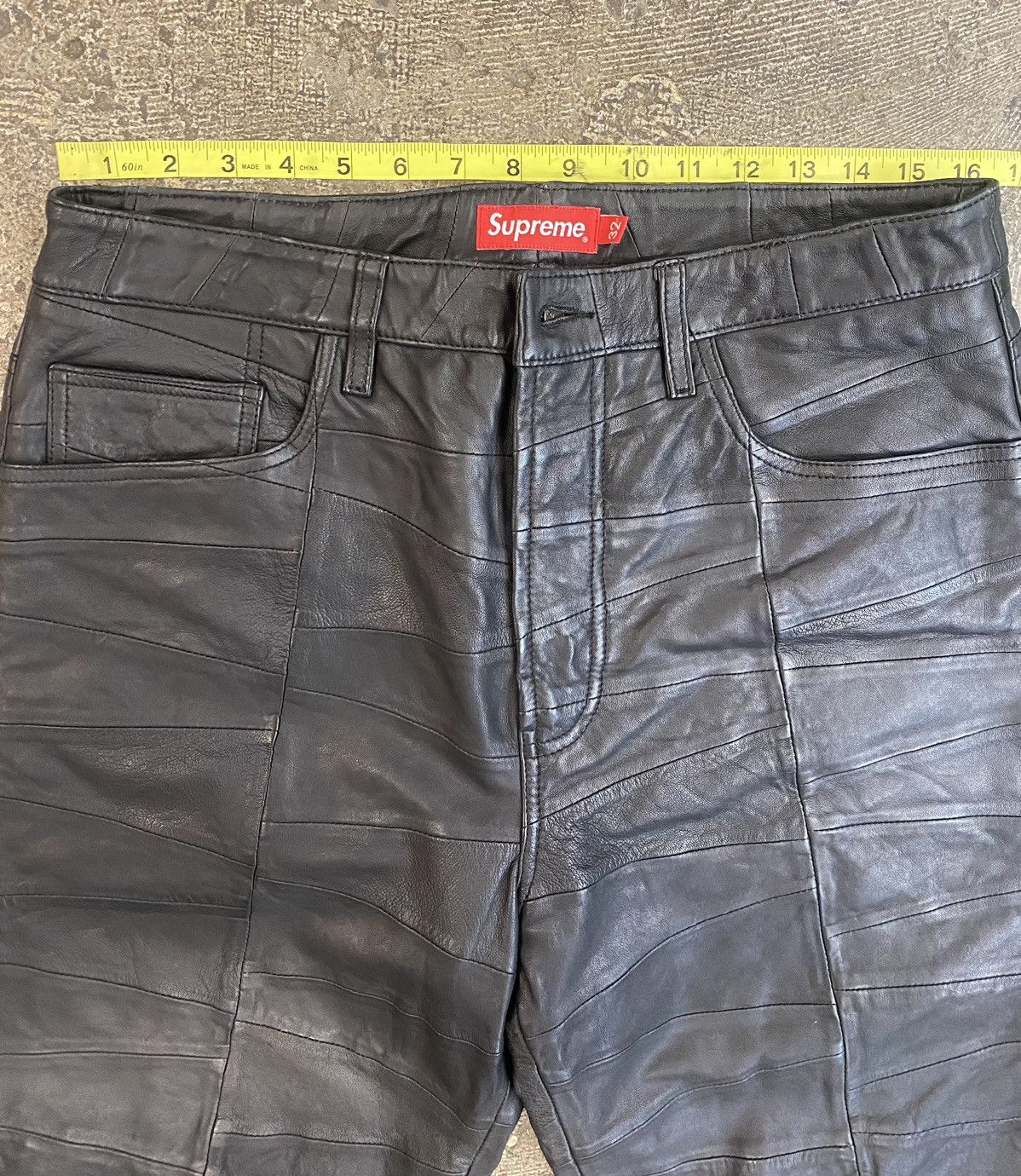 Supreme Supreme Patchwork Leather 5 Pocket Pants Sz 32 SS23 Size US 32 / EU 48 - 3 Thumbnail