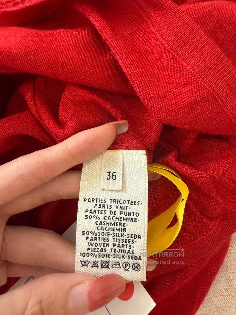 Hermes Hermes Dress in Cashmere, burgundy Size XS / US 0-2 / IT 36-38 - 3 Thumbnail