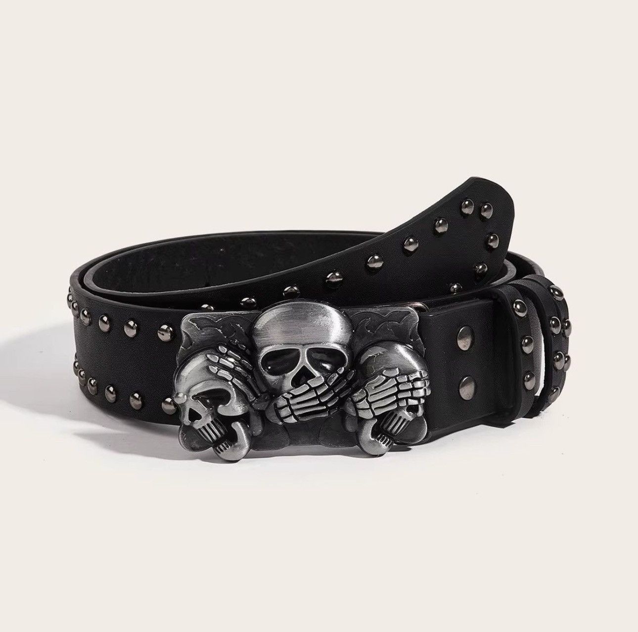 Japanese Brand × Vintage Skull Rivet Belts Size ONE SIZE - 1 Thumbnail