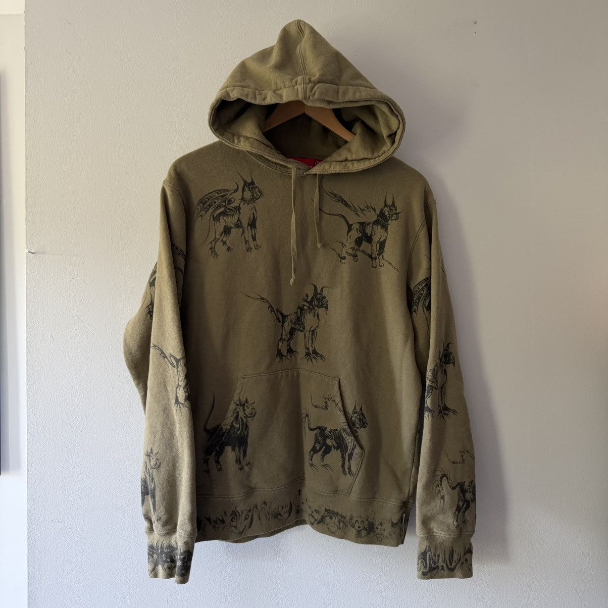 Supreme Ss20 animals hooded sweatshirt medium olive Size US M / EU 48-50 / 2 - 1 Thumbnail