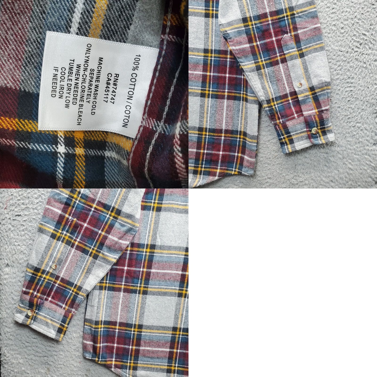 Vintage RedHead Mens Flannel Shirt XL Multi Plaid Button-Up Collared Pocketed | 100% Cotton | All Seasons | Easy Care | Casual Outdoor Size US XL / EU 56 / 4 - 8 Thumbnail