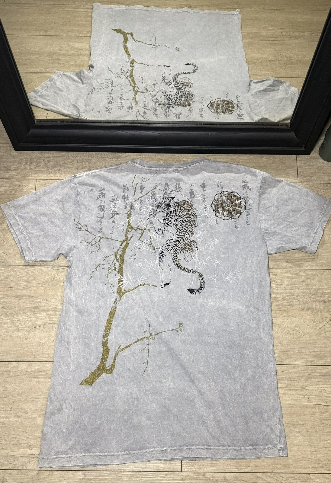 Ed Hardy Y2K 2000s Apt 9 Golden Japanese Tiger Flower All Over Print Size US L / EU 52-54 / 3 - 2 Thumbnail