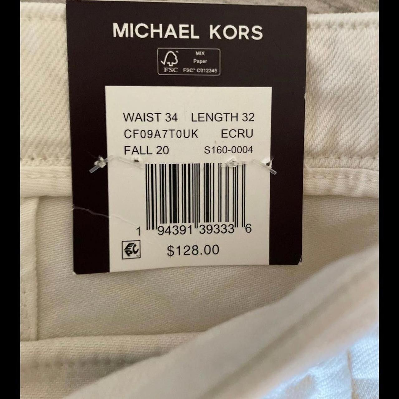Michael Kors Michael Kors Men White Jeans Size US 34 / EU 50 - 4 Thumbnail