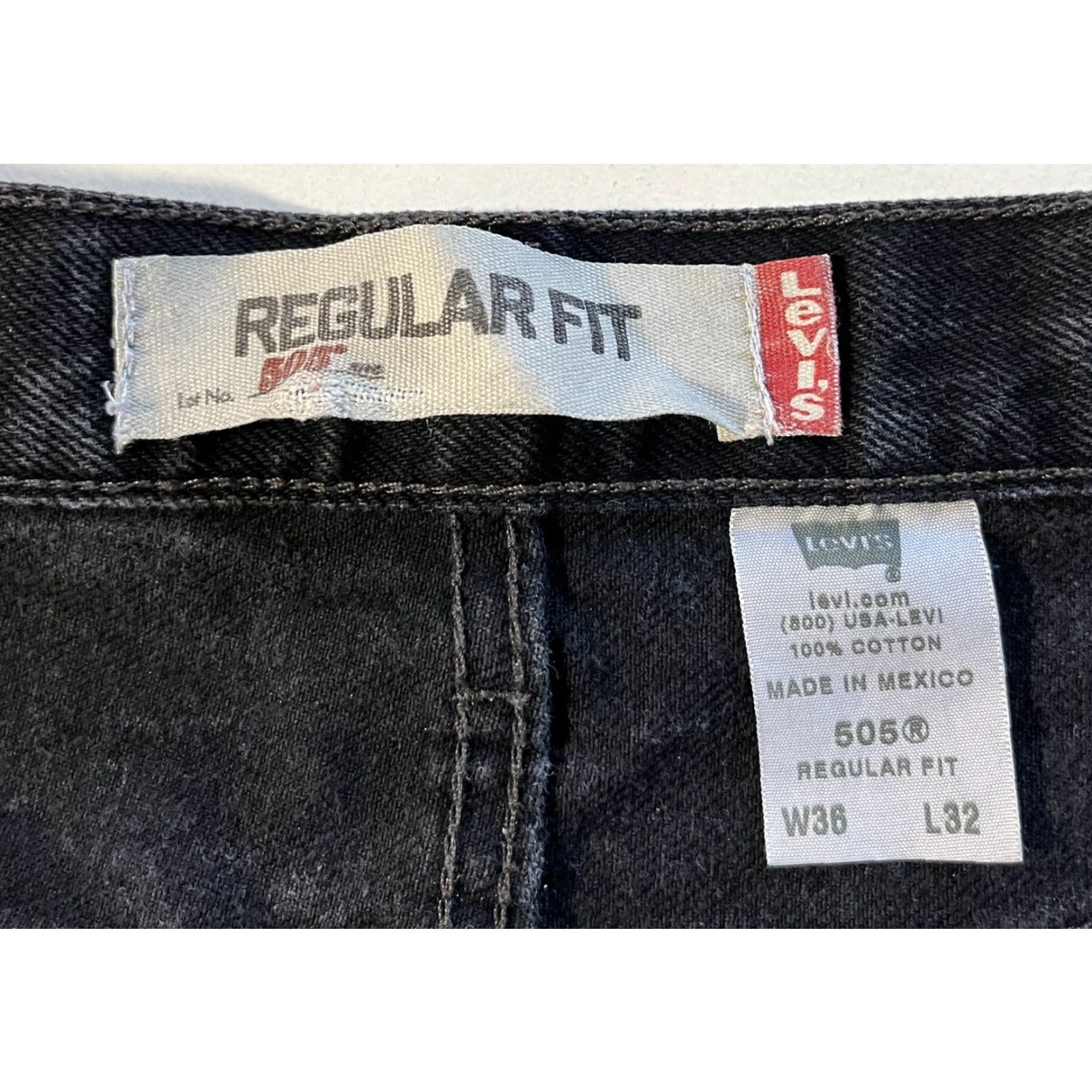Levi's VINTAGE Levi's 505 Jeans Men's Regular Fit Straight Black 33x31 90s USA Levi's 505 Straight Mens Jeans Size US 33 - 7 Thumbnail