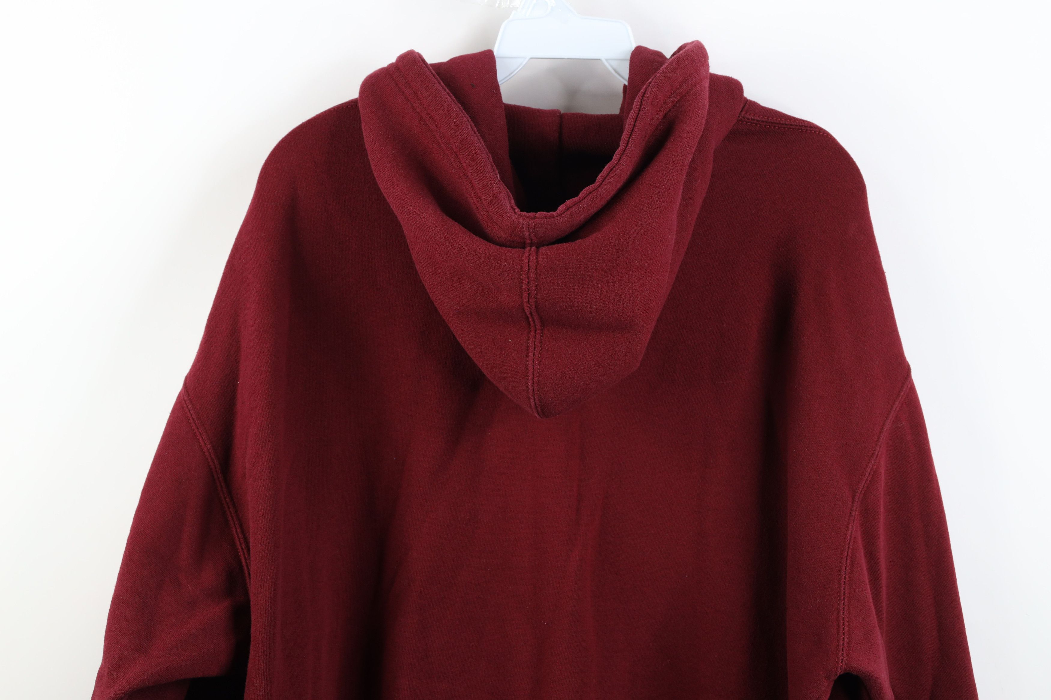 Vintage Vintage 90s Y2K Streetwear Heavyweight Hoodie Sweatshirt Red Size US XL / EU 56 / 4 - 12 Thumbnail