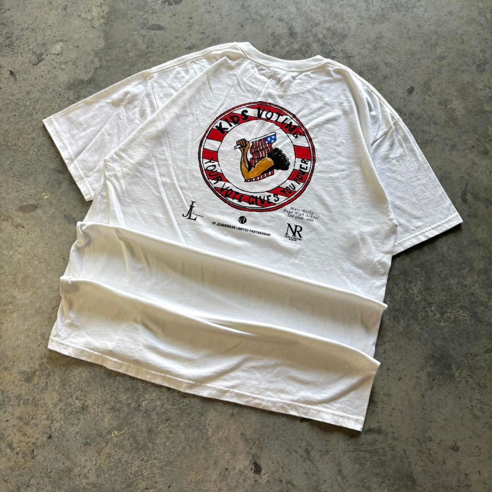 American Retro × Anvil × Vintage Y2K Kids Voting Election T-shirt Size US XL / EU 56 / 4 - 5 Thumbnail