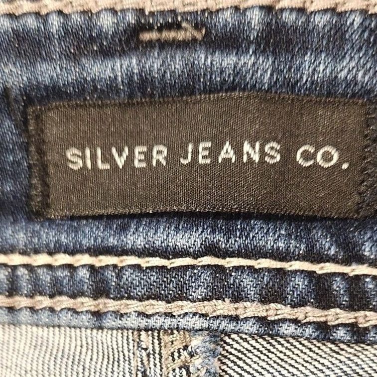 Silver Jeans Co. VINTAGE Silver Jeans Co. Womens Bootcut Denim 27 Blue Low Rise Embroidered 5-Pocket Size 27" / US 4 / IT 40 - 2 Thumbnail