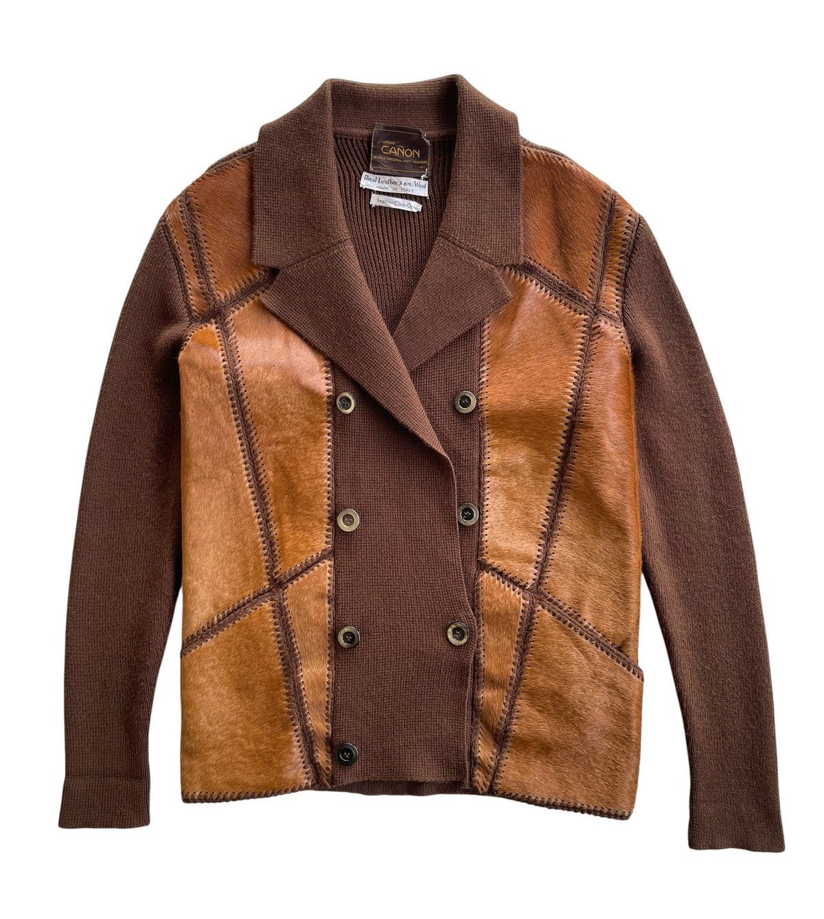 Vintage RARE❗️1950s Canon Real Fur Horse Leather Knit Size US M / EU 48-50 / 2 - 2 Thumbnail
