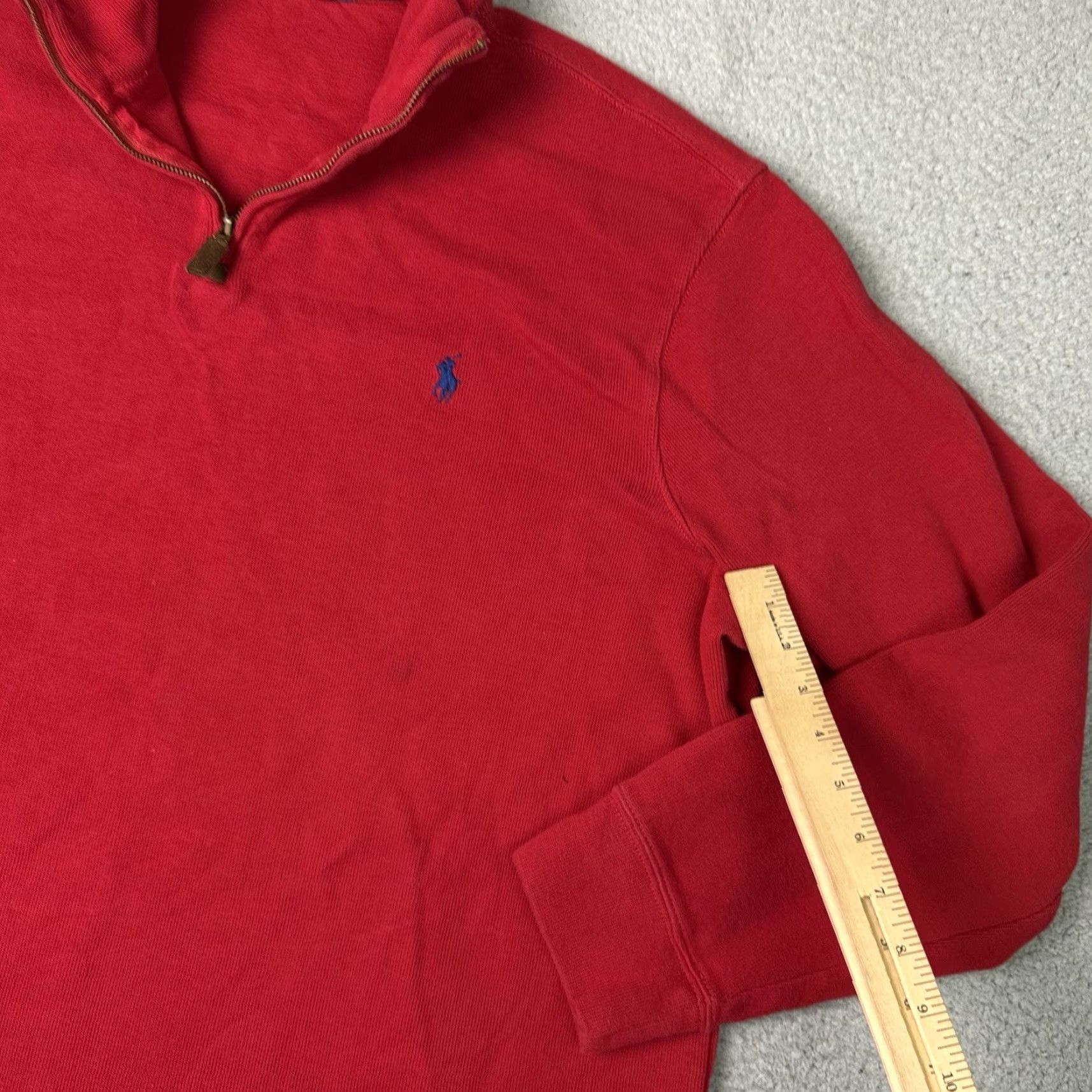 Polo Ralph Lauren Polo Ralph Lauren Sweater Mens 2XL Red Cotton Pullover Mock Neck 1/4 Zip Size US XXL / EU 58 / 5 - 7 Thumbnail