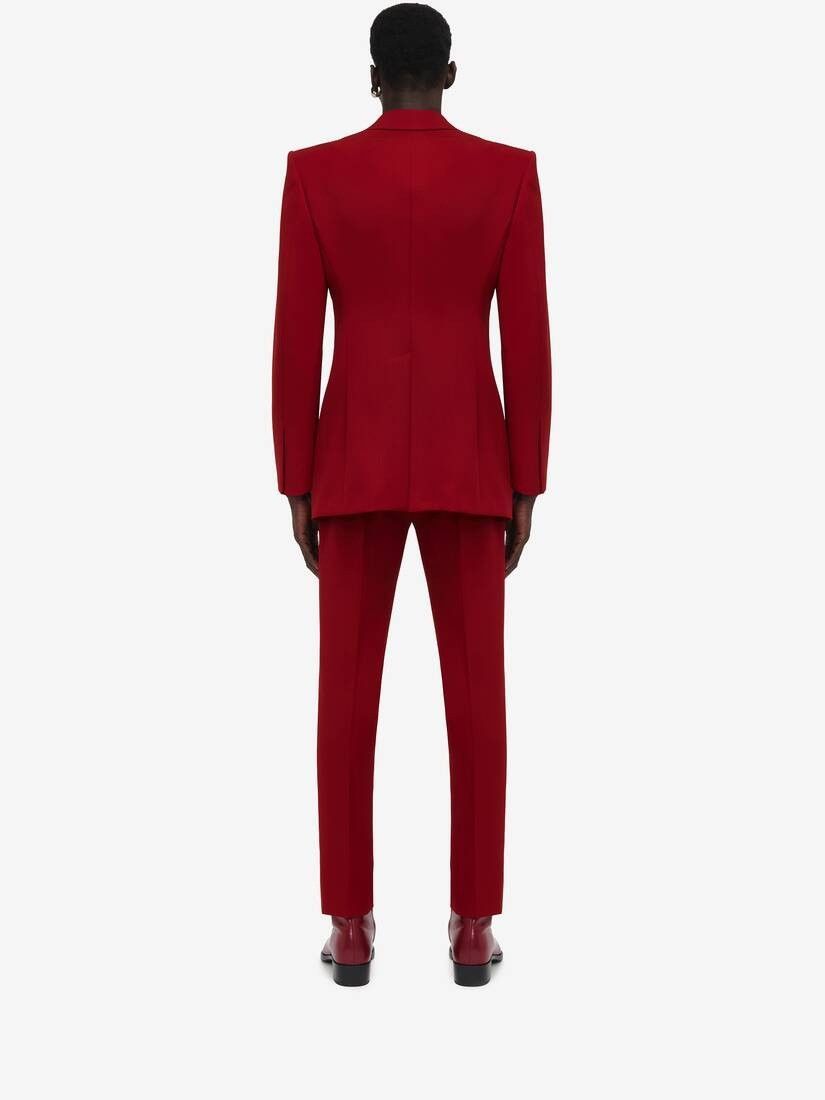 Alexander McQueen o1w1db10725 Tailored Cigarette Trousers in Garnet Size US 42 / EU 58 - 4 Thumbnail