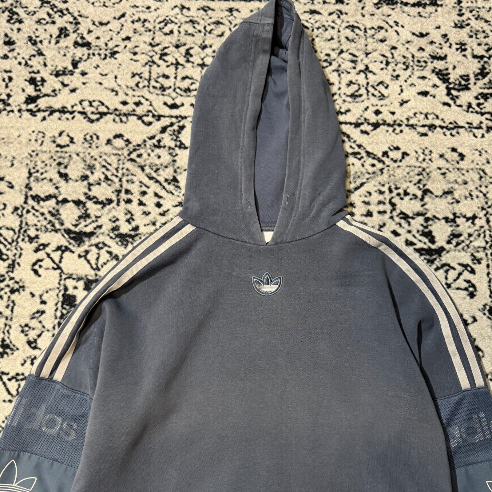 Adidas × Vintage Vintage Adidas Blue Cotton Hoodie Size XS Y2K Center Logo Size US XS / EU 42 / 0 - 13 Thumbnail