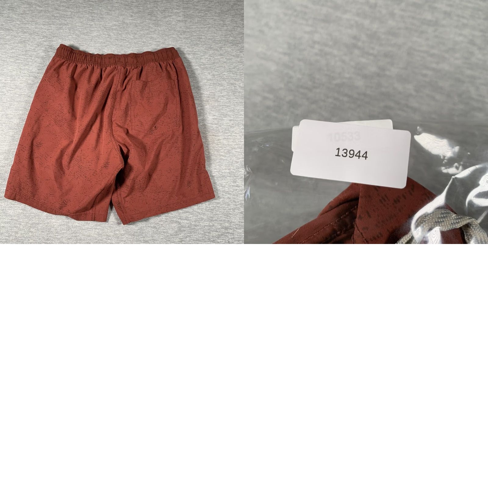 Vuori Vuori Swim Shorts Mens Medium Red Solid Elastic Waist Drawstring Trunks Pockets Size US 31 - 8 Thumbnail