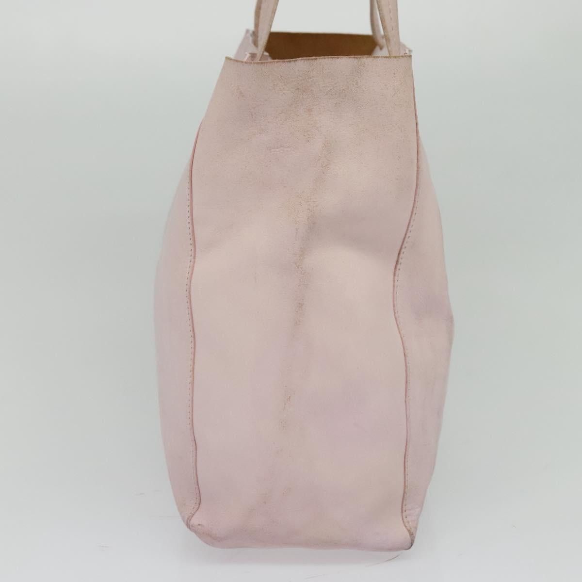 Celine CELINE Horizontalkava Tote Bag Leather Pink Gold Size ONE SIZE - 5 Thumbnail