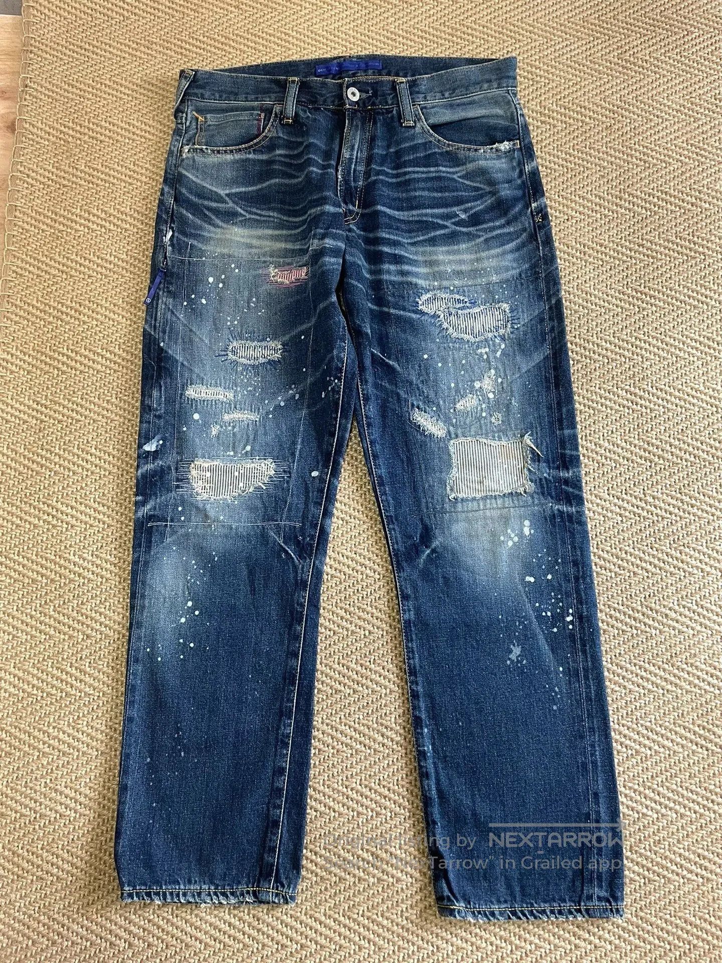 denim by vanquish & fragment electric pants.