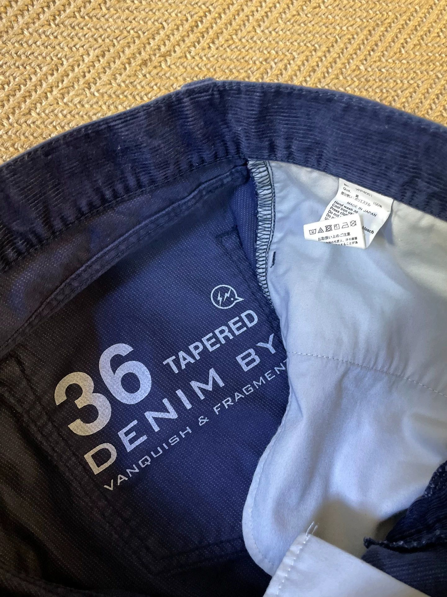 Vanquish VANQ x FRAG Corduroy Destroyed Patch Ink Navy W36 Mint Size US 36 / EU 52 - 6 Thumbnail