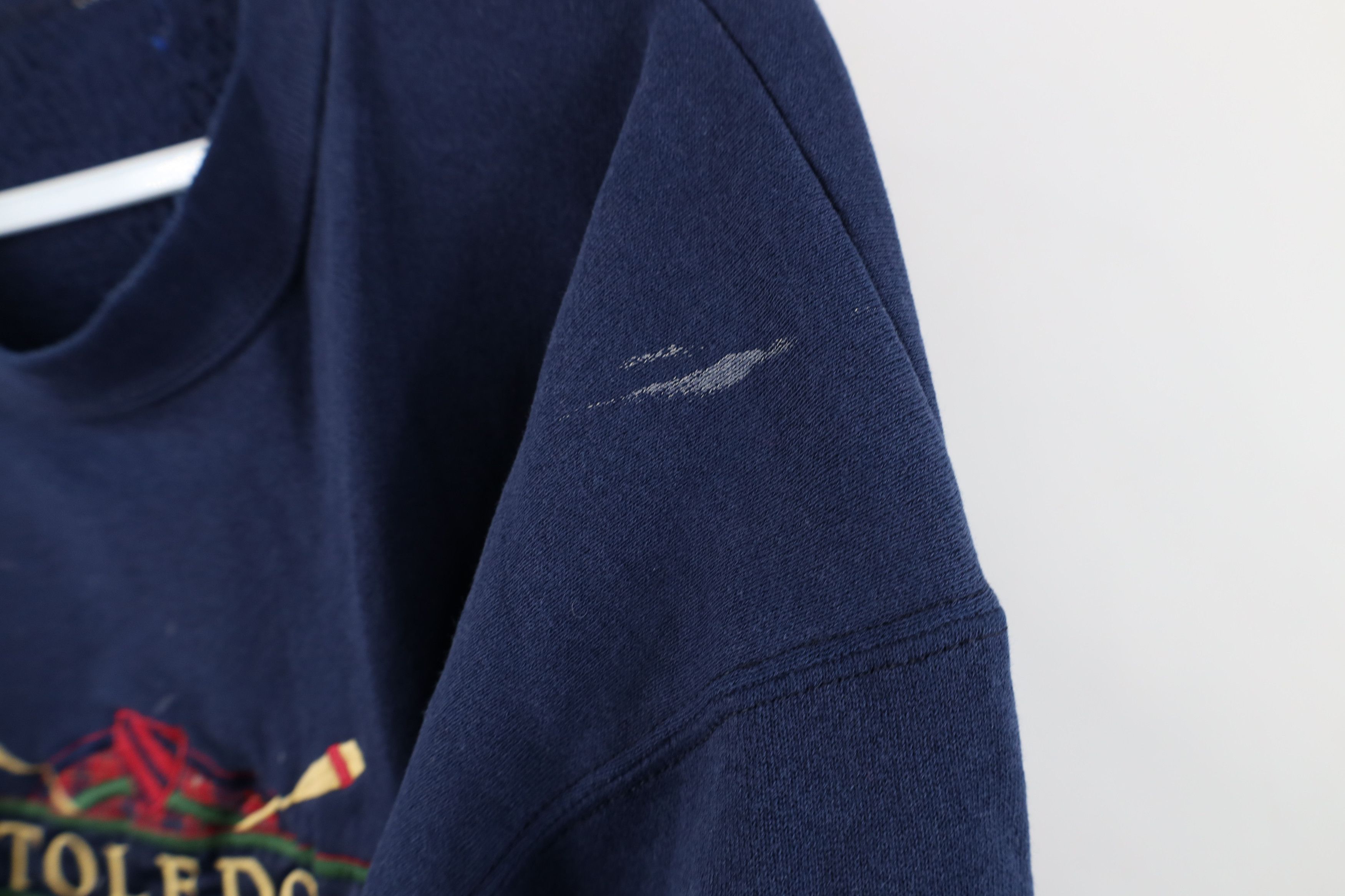 Vintage Vintage 90s Streetwear Spell Toledo Rowing Sweatshirt Blue Size US XL / EU 56 / 4 - 10 Thumbnail