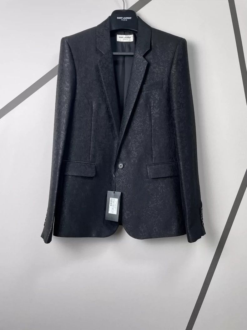 Saint Laurent Paris Saint Laurent Paris Silk jacquard suit jacket-2506 Size US S / EU 44-46 / 1 - 1 Thumbnail