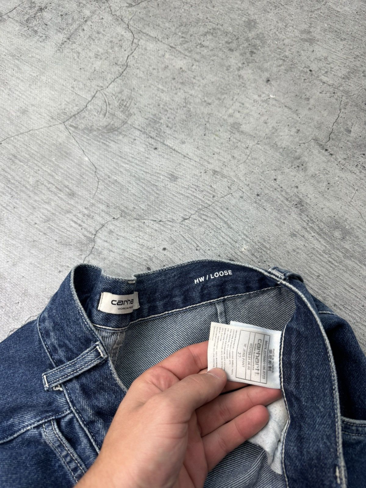 Carhartt Vintage Carhartt WIP Baggy Carpenter Denim Pants Jeans Size US 27 - 9 Thumbnail