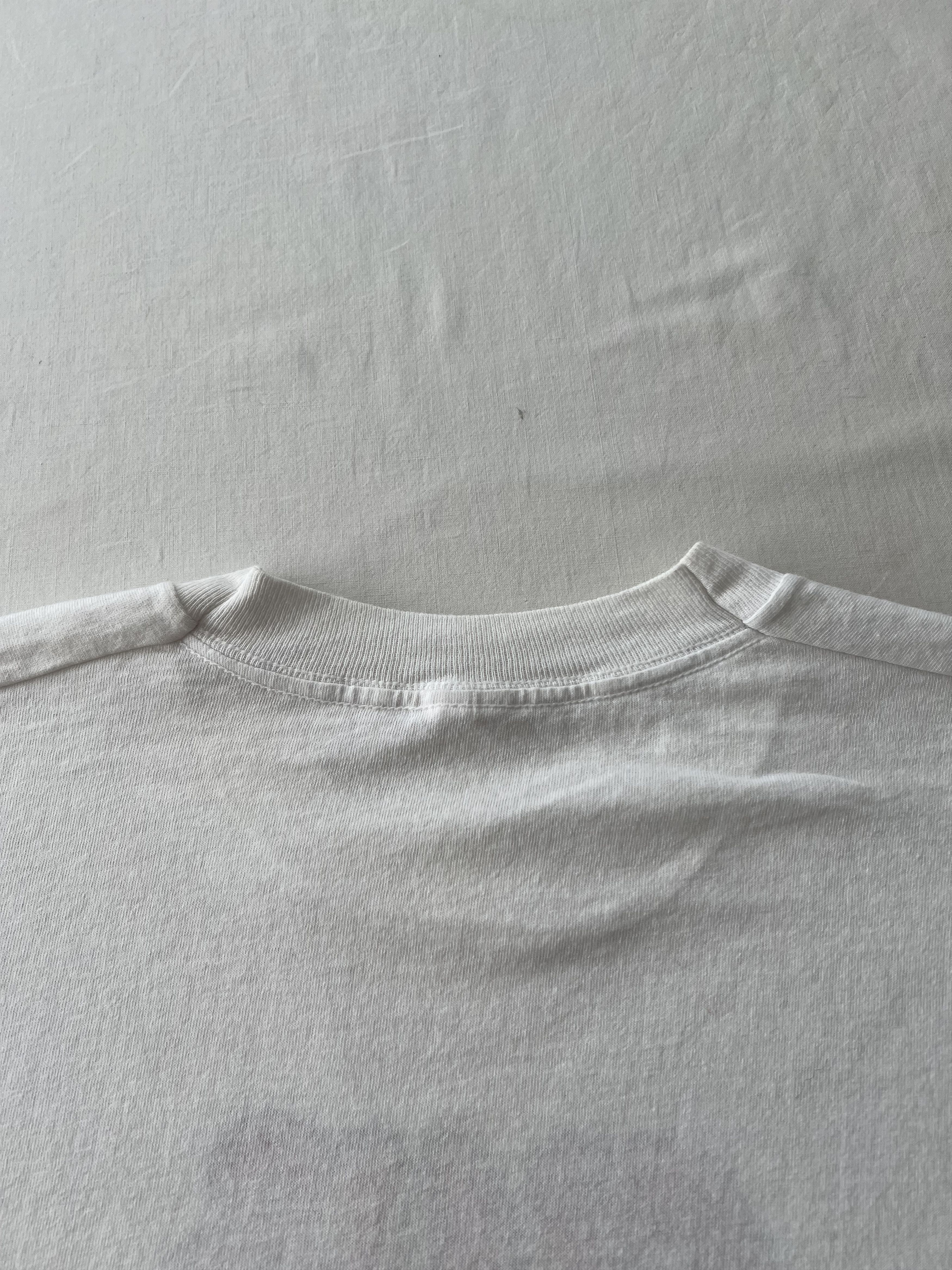 Vintage Vintage 90s Condom Safe Sex Sexy Single Stitch White T-shirt Size US XL / EU 56 / 4 - 12 Thumbnail