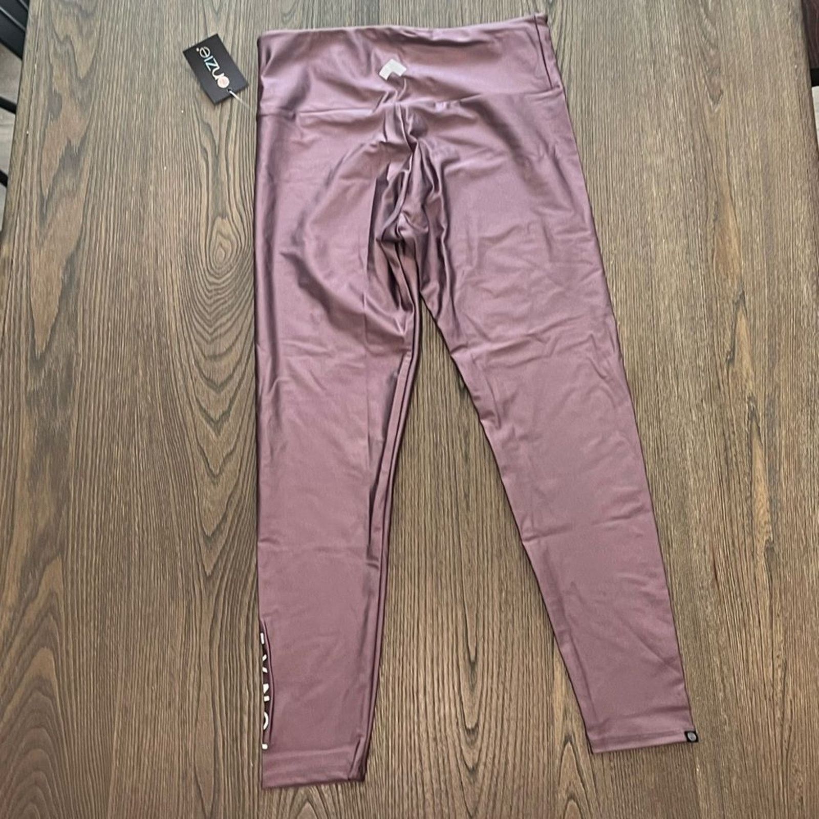 Vintage NWT Onzie Tonal High Rise Athletic Leggings Purple Size XL Size 31" - 7 Thumbnail