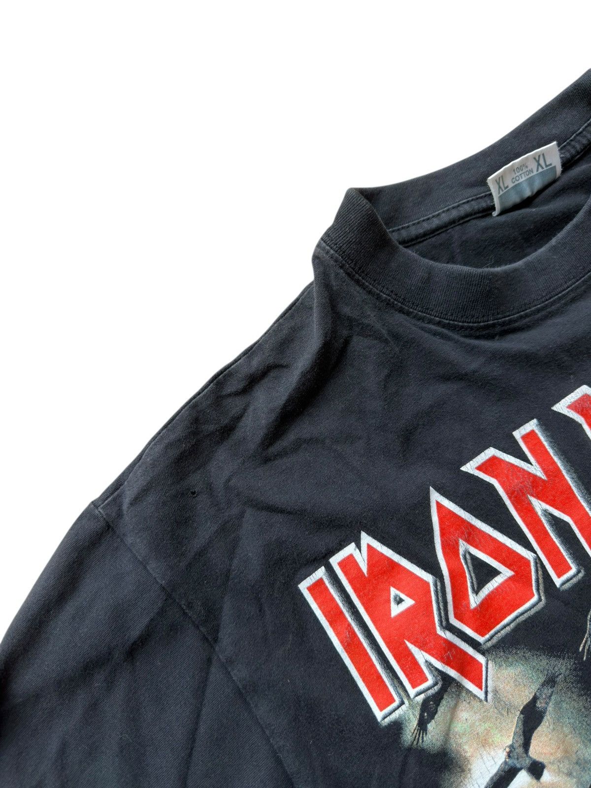 Band Tees VINTAGE 1990s EUROPE IRON MAIDEN METAL WAR FUCK XL SKELETON Size US XL / EU 56 / 4 - 3 Thumbnail