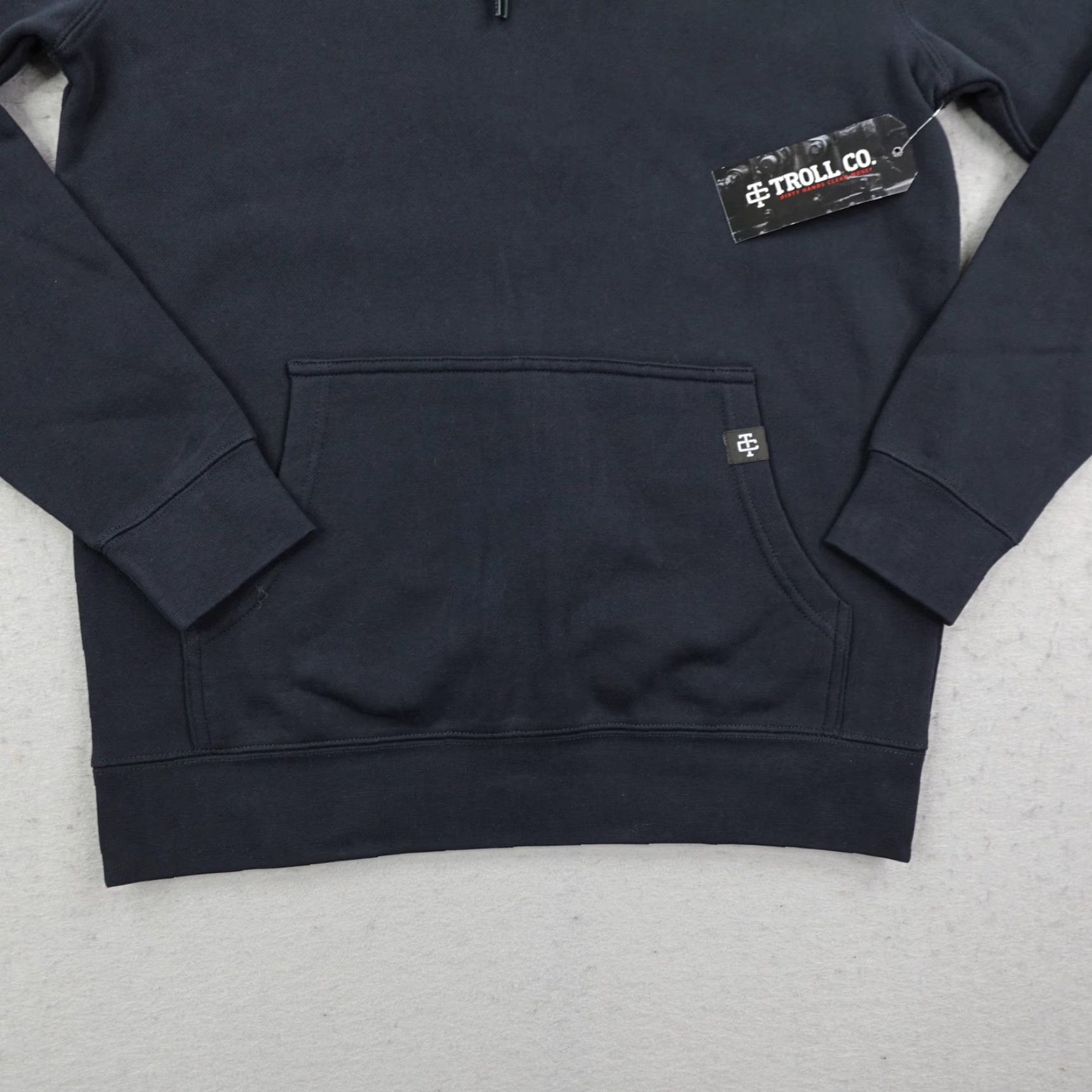 CO Troll Co Hoodie Mens Small Navy Blue Pullover Graphic Print Hooded Sweatshirt Size US S / EU 44-46 / 1 - 5 Thumbnail