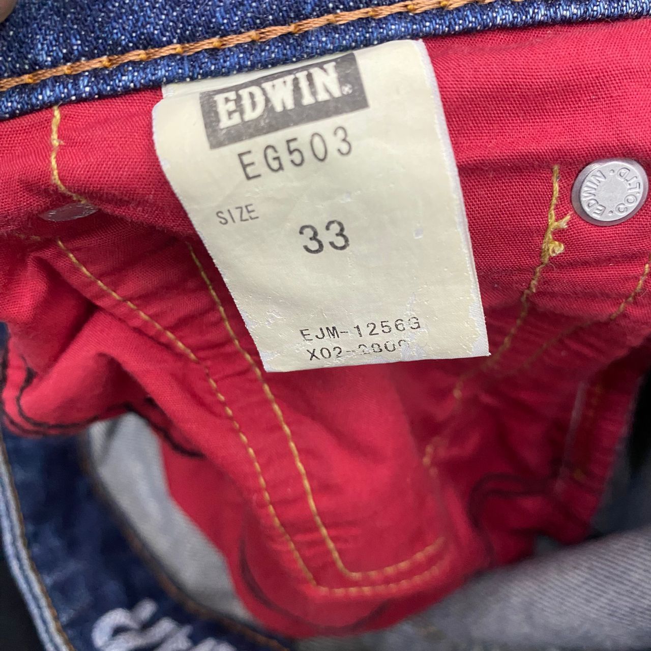 Edwin 💥Best Offer💥Vintage Edwin 503 Blue Trip Distressed Denim Size US 36 / EU 52 - 17 Thumbnail