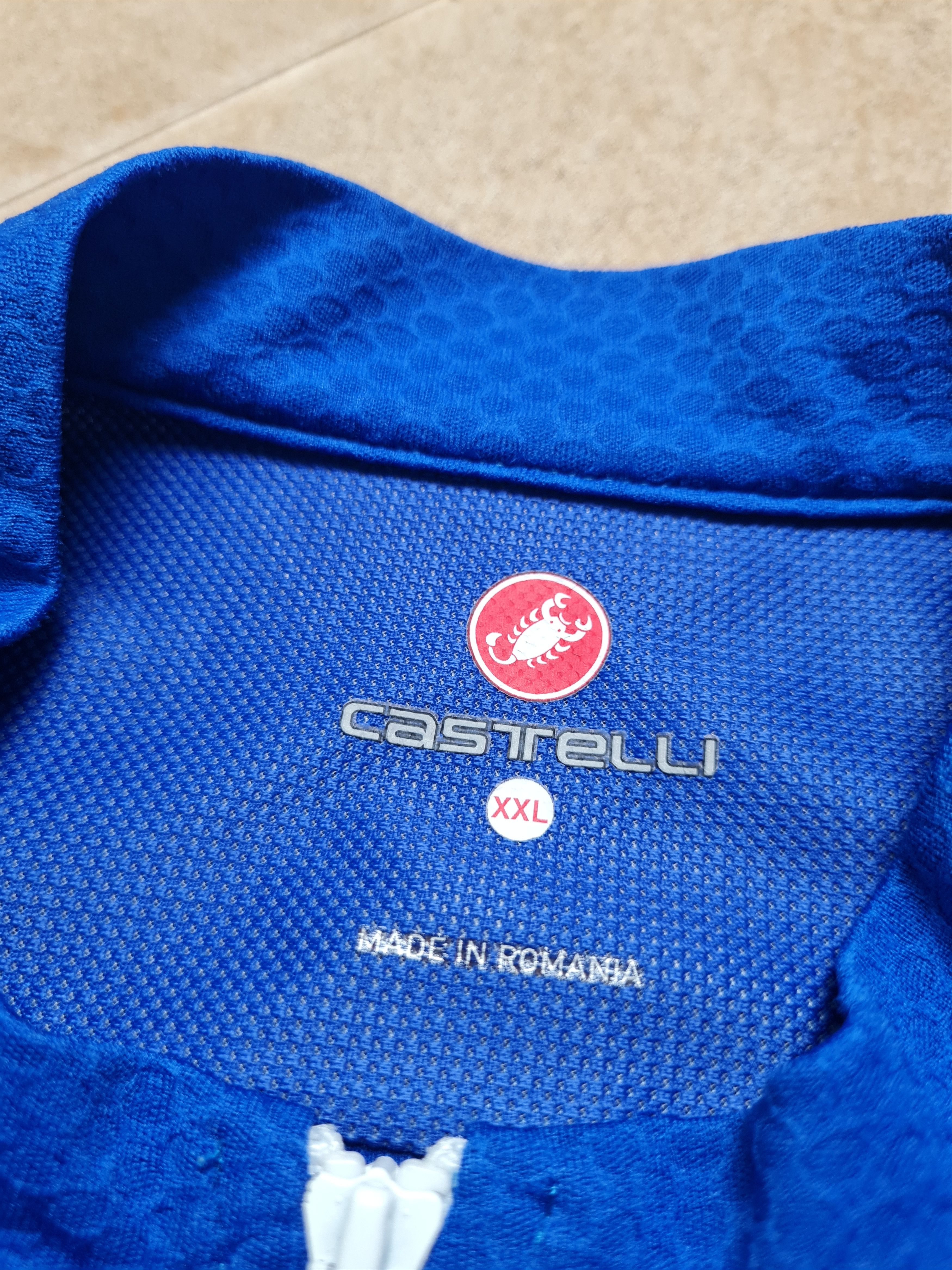 Other Bike Shirt CASTELLI ENTRANTA CYCLING Shirt Blue YKK VISLON Size US XXL / EU 58 / 5 - 15 Thumbnail