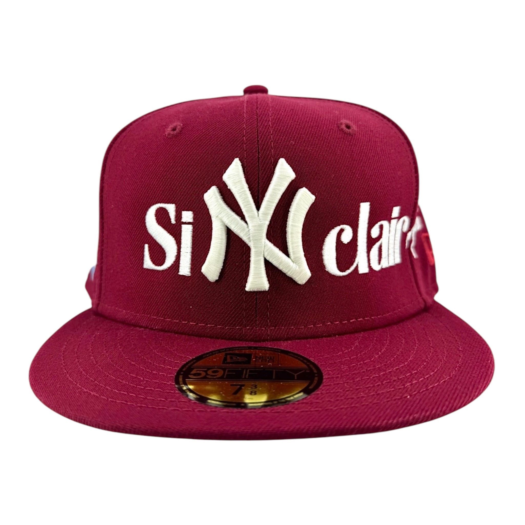 Sinclair Global New York Yankees 2009 World Series Patch Fitted Hat Burgund Size ONE SIZE - 1 Thumbnail