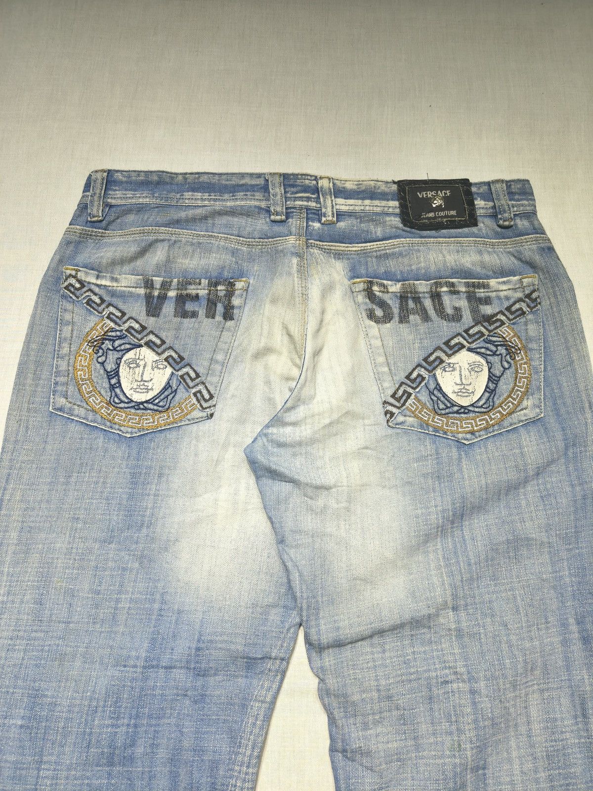 Versace Jeans Couture Versace couture Y2K hip hop jeans 🌞(035) Size US 38 / EU 54 - 3 Thumbnail