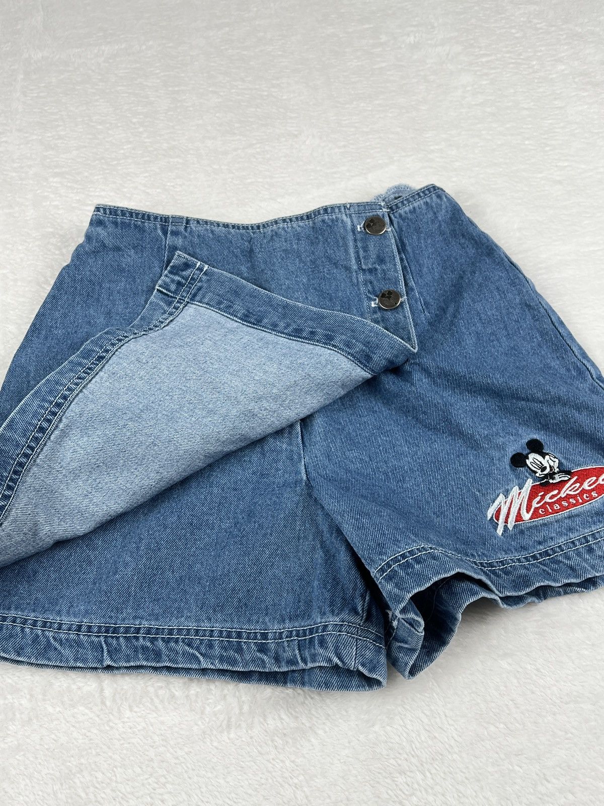 Disney Disney Mickey Unlimited Vintage 90s Denim Skort Blue Size 3 Size 26" / US 2 / IT 38 - 4 Thumbnail