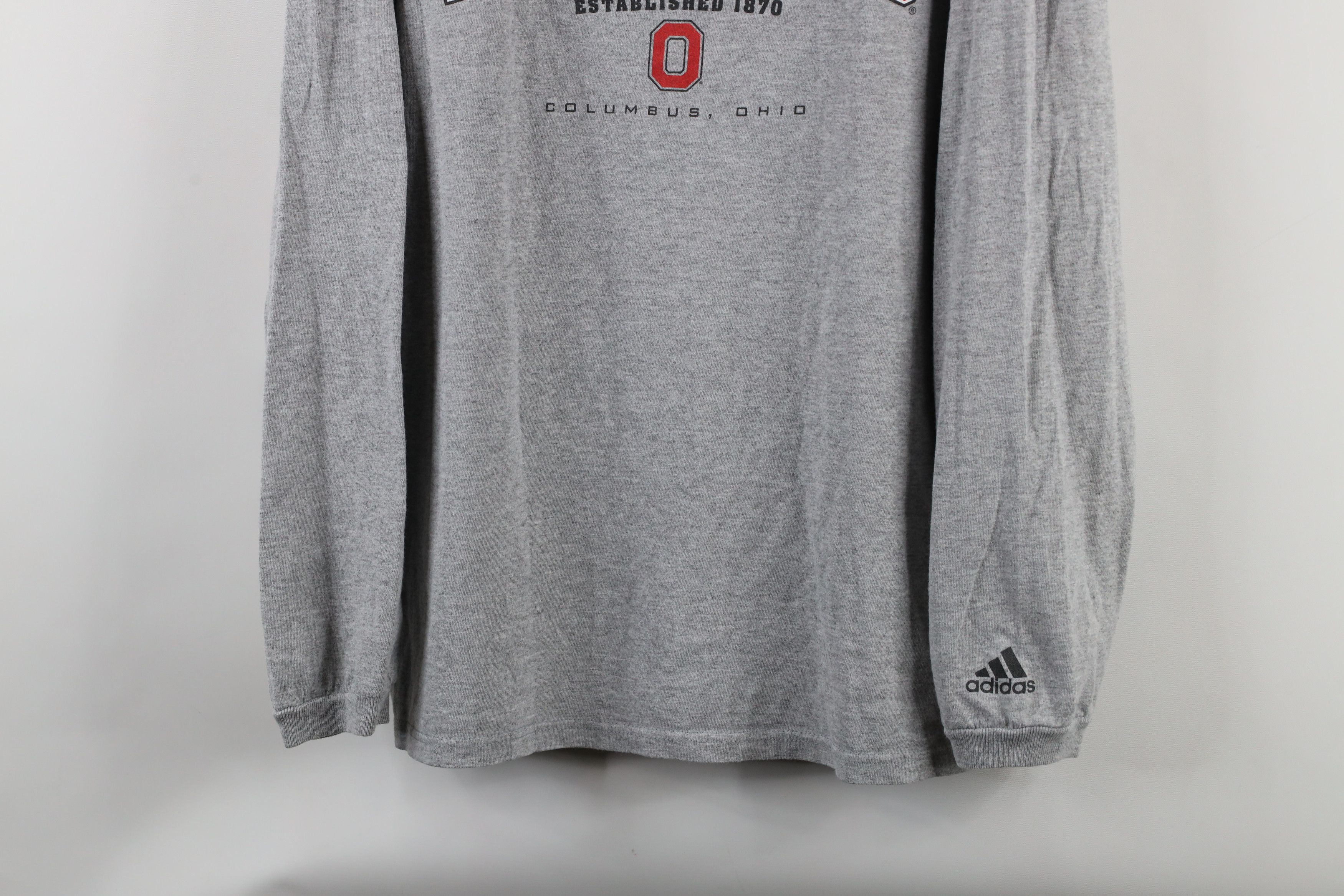 Adidas × Vintage Vintage 90s Adidas Ohio State University Long Sleeve T-Shirt Size US M / EU 48-50 / 2 - 3 Thumbnail