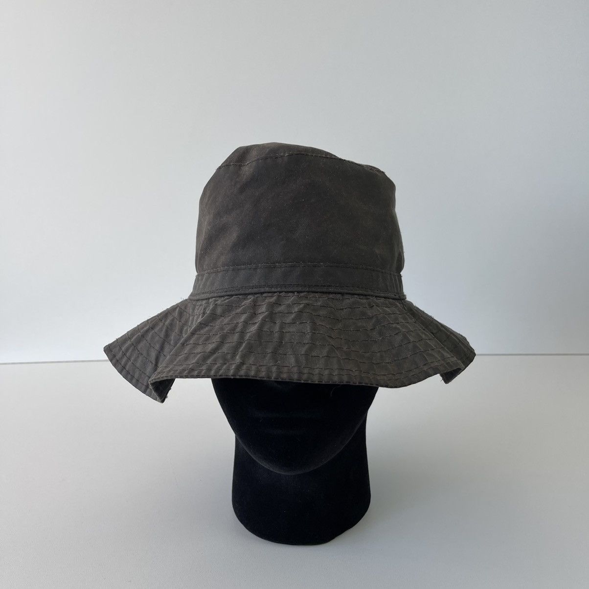 Vintage Vintage Waxed Cotton 90’s Buckle Hat Olive Made in Italy Size ONE SIZE - 3 Thumbnail