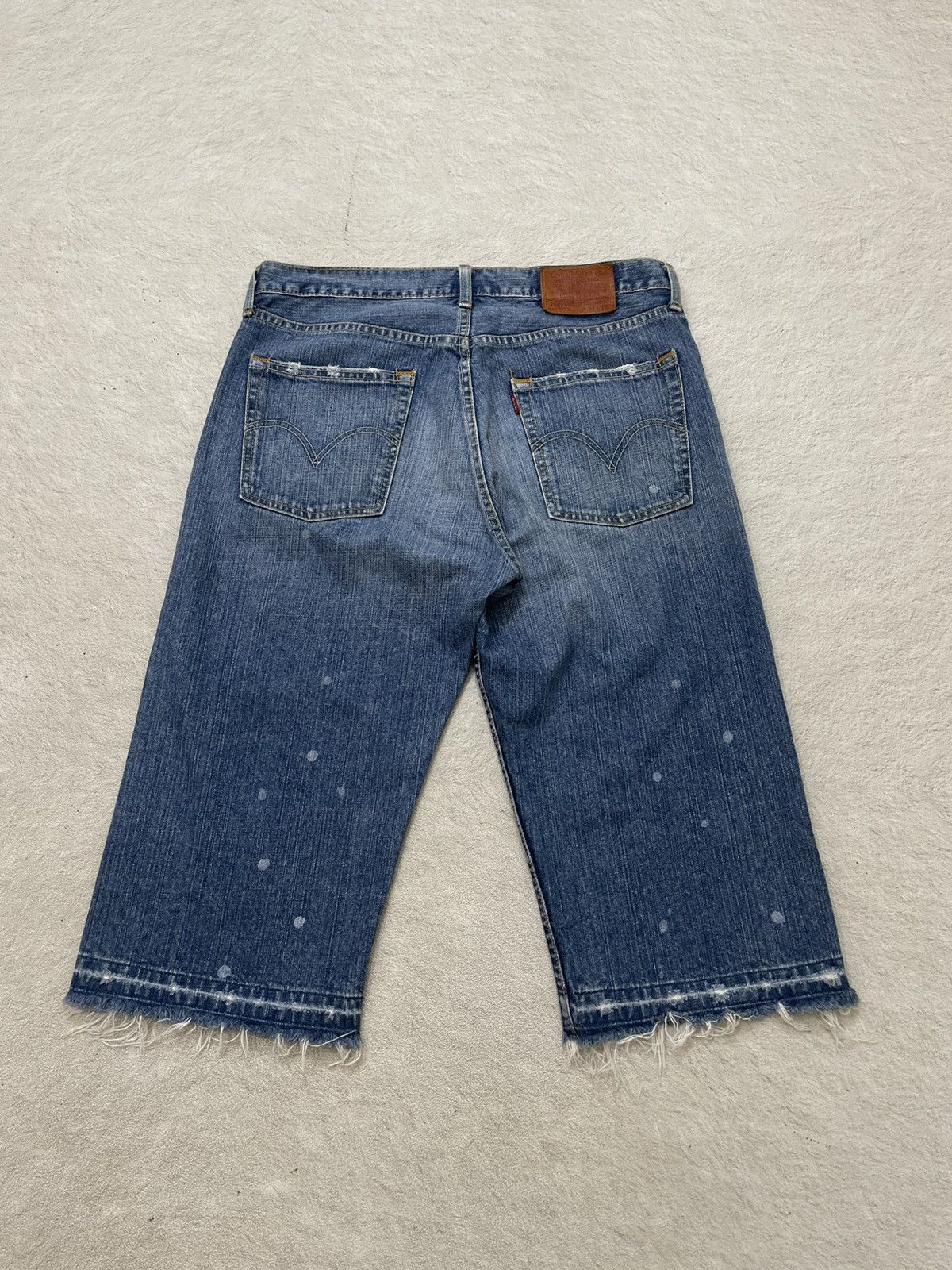 Kapital 2000s Japan Jorts Distressed Denim Ripped Jeans Ifsix LGB Size US 34 / EU 50 - 6 Thumbnail