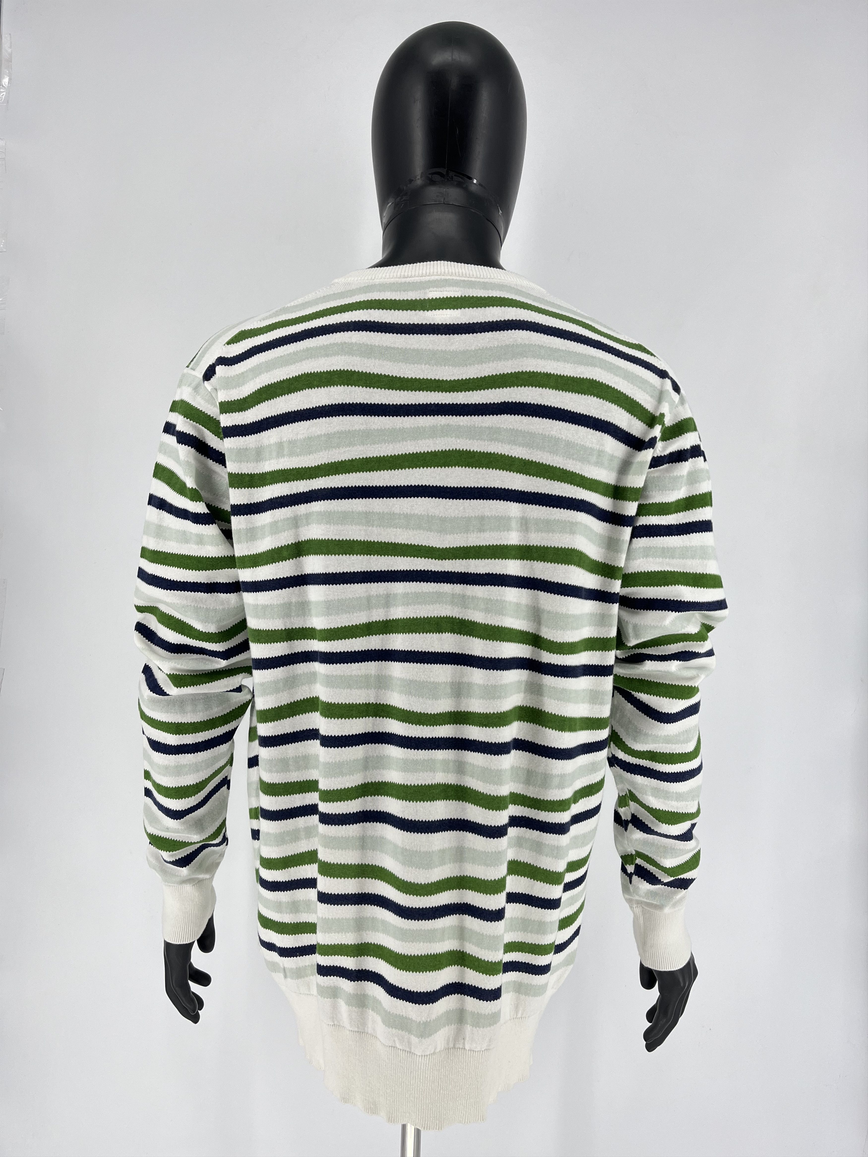 Adidas Vintage Y2K Adidas Streetwear Style Striped V-neck Sweater Size US XL / EU 56 / 4 - 7 Thumbnail